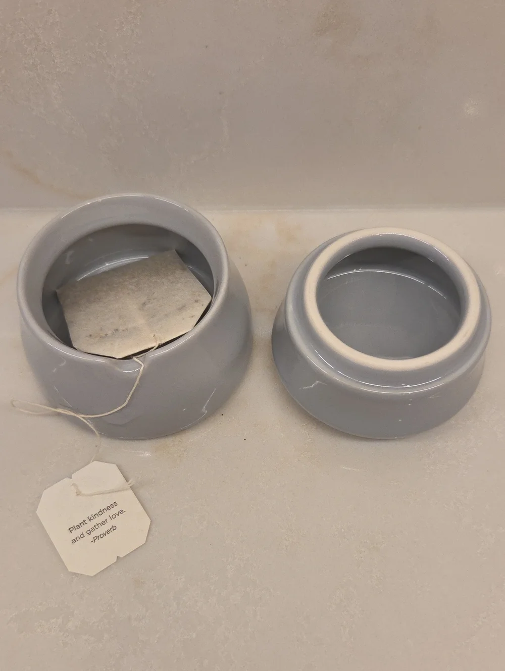🚦3for$15🚦Tea Butler Ceramic Tea Bag Holder in Light Gray